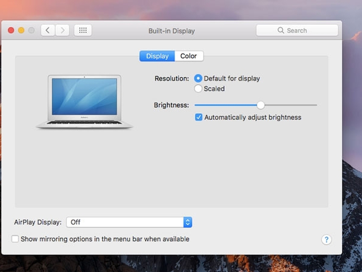 find screen resolution for mac